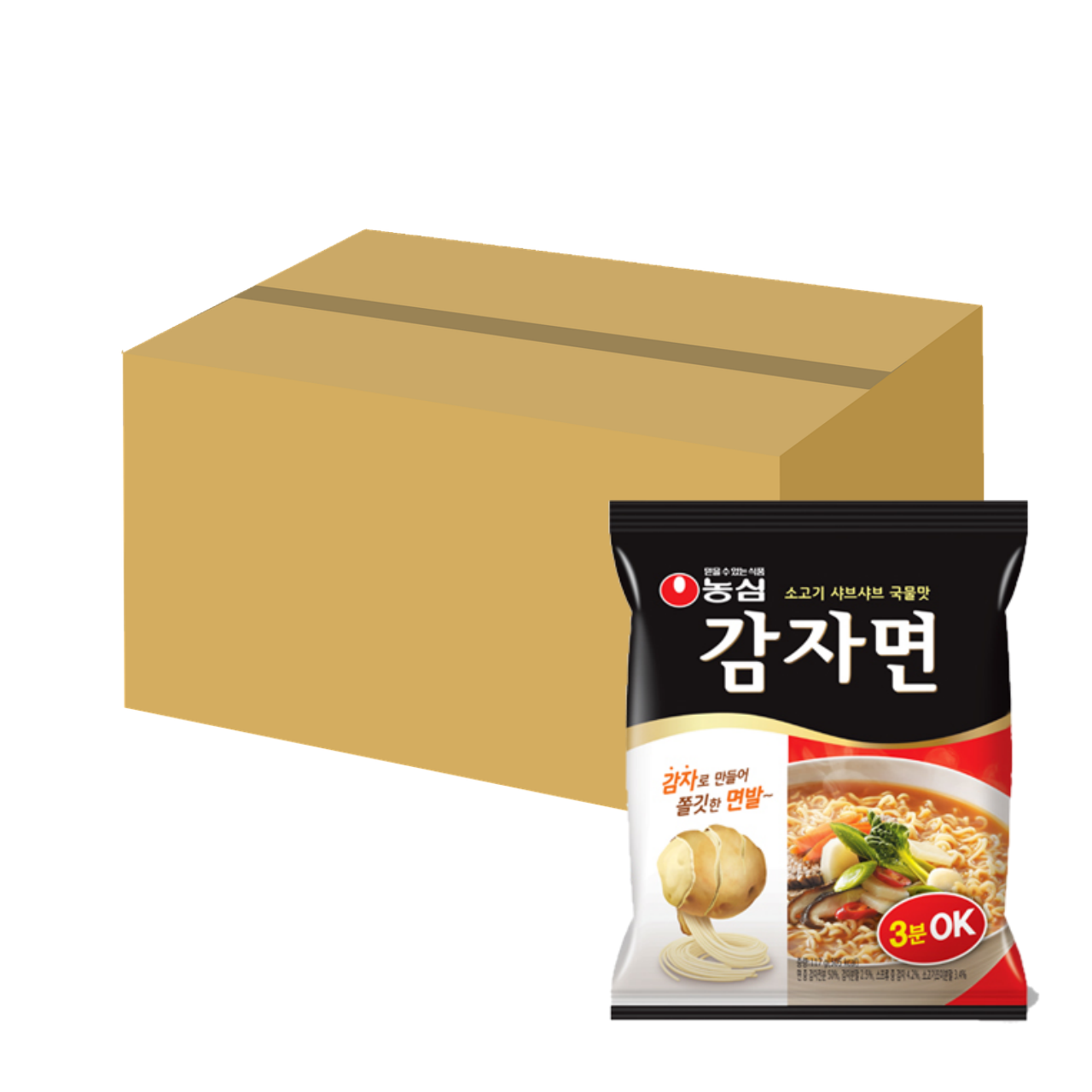 【農心】 カムジャ麺117g/箱買い(40袋)送料無料